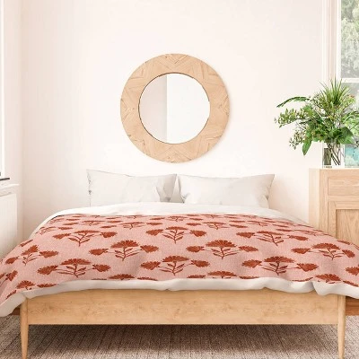 Suri Floral Cherry Schatzi Brown Duvet Cover Set Pink - Deny Designs 4 Suri Floral Cherry Schatzi Brown Duvet Cover Set Pink - Deny Designs - Image 2