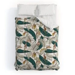 Floral Holli Zollinger Orchid Garden Amora Duvet Cover Set Green - Deny Designs -Bedding Shop GUEST d8bf8031 688c 4218 b58a 28997465ef73