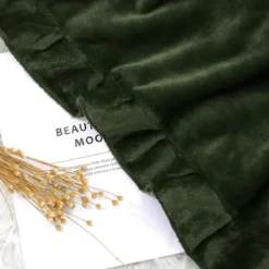 PiccoCasa Flannel Fleece Luxury Sofa With Ruffle Trim Lightweight Plush Microfiber Solid Blanket -Bedding Shop GUEST daf639cd e097 4f0a 8ec7 981af2127a0c