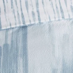 4pc Full/Queen Brush Stroke Oversized Reversible Seersucker Comforter Set Blue - N Natori -Bedding Shop GUEST dd373706 033d 45a4 821d 704256f34861