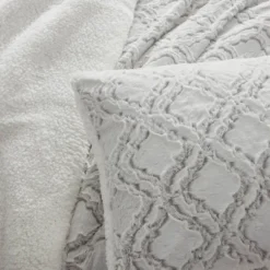 Pawz By Bearpaw 3pc King Elise Trellis Faux Fur Shearling Comforter Set Gray -Bedding Shop GUEST de61babc 4c72 4d0b 8ce1 3e7261a9a727