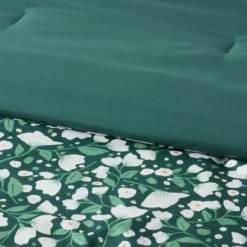 Floral Printed Microfiber Reversible Comforter & Sheets Set Dark Green - Room Essentials™ -Bedding Shop GUEST df79204e d53f 4796 9fc1 6fecf011d658