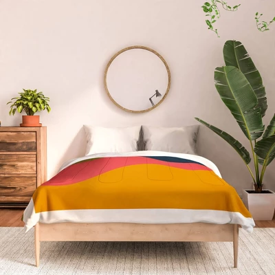 Oris Eddu Morocco Coast Polyester Comforter & Sham Set Blue - Deny Designs 4 Oris Eddu Morocco Coast Polyester Comforter & Sham Set Blue - Deny Designs - Image 2