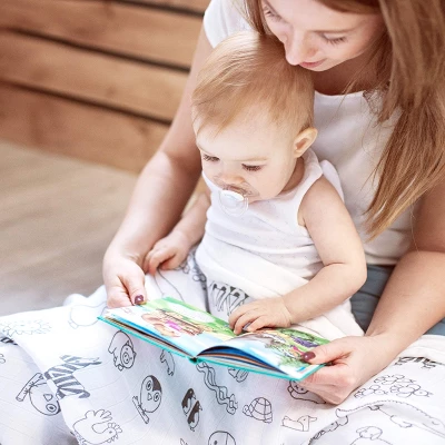 DreamShip 47'' X 47'' Baby Jungle Bamboo Rayon 4-Layer Baby Blanket 6 DreamShip 47'' X 47'' Baby Jungle Bamboo Rayon 4-Layer Baby Blanket - Image 4