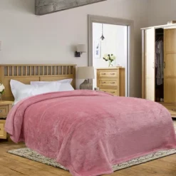 1 Pc Microfiber Fleece Shaggy Lightweight Bed Blankets - PiccoCasa