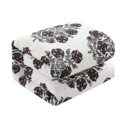 Chic Home Yazmin 7 Piece Duvet Cover Set Large Scale Floral Medallion Print Design Bed In A Bag Bedding Grey -Bedding Shop GUEST e51b2a38 0400 41e7 a6a0 902d84533d1d