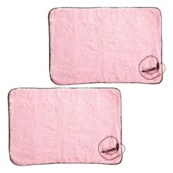 Heated Blanket 2-Pack - USB-Powered Fleece Throw Blankets For Travel, Home, Office, Or Camping - Winter Car Accessories By Stalwart (Pink) -Bedding Shop GUEST e59253b7 d7a5 4cc3 9a60 fe06694bfa2b