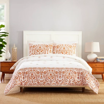 3pc Paloma Comforter Set Orange/White - Laurel & Mayfair 10 3pc Paloma Comforter Set Orange/White - Laurel & Mayfair - Image 8