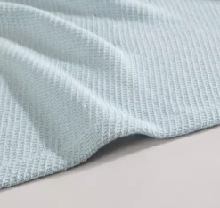 Eddie Bauer 100% Cotton Textured Twill Solid Blanket Collection