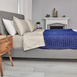 48"x72" 12lbs Chunky Knit Weighted Blanket - Tranquility -Bedding Shop GUEST e95b58ae 9e3d 4bd5 a30f 056703827d45