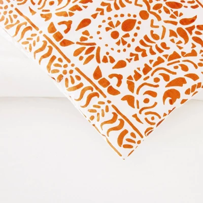 3pc Paloma Comforter Set Orange/White - Laurel & Mayfair 9 3pc Paloma Comforter Set Orange/White - Laurel & Mayfair - Image 7