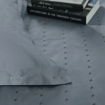 Modern Sateen Solid 200-Thread Count Casual Cotton 3-Piece Embroidered Transitional Duvet Cover Set With Matching Pillowshams By Blue Nile Mills 3 Modern Sateen Solid 200-Thread Count Casual Cotton 3-Piece Embroidered Transitional Duvet Cover Set With Matching Pillowshams By Blue Nile Mills