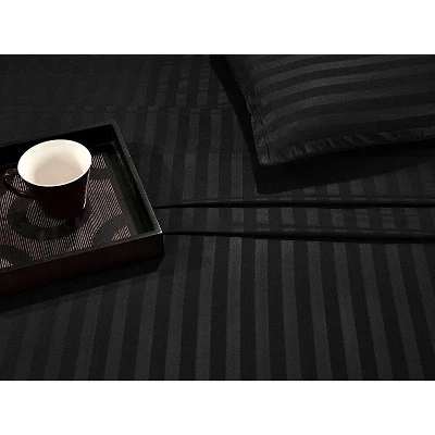 Elegant Comfort Luxurious Silky Soft Wrinkle & Fade Resistant 6-Piece Dobby Stripe Bed Sheet Set 6 Elegant Comfort Luxurious Silky Soft Wrinkle & Fade Resistant 6-Piece Dobby Stripe Bed Sheet Set - Image 4