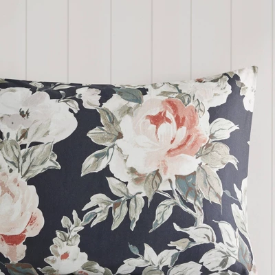 Sorrel Full/Queen 3pc Cotton Printed Reversible Coverlet Set Dark Blue 12 Sorrel Full/Queen 3pc Cotton Printed Reversible Coverlet Set Dark Blue - Image 10