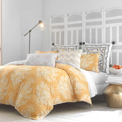 Landour Reversible Percale Cotton Comforter Set Yellow - Heirlooms Of India 7 Landour Reversible Percale Cotton Comforter Set Yellow - Heirlooms Of India - Image 5