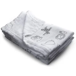 DreamShip 47'' X 47'' Baby Jungle Bamboo Rayon 4-Layer Baby Blanket