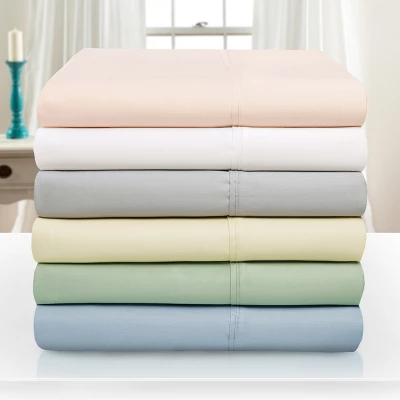 1000 Thread Count Lyocell-Blend Solid Deep Pocket Luxury Bed Sheet Set By Blue Nile Mills 4 1000 Thread Count Lyocell-Blend Solid Deep Pocket Luxury Bed Sheet Set By Blue Nile Mills - Image 2
