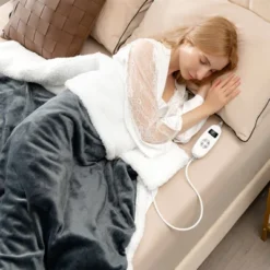 Tangkula 50" X 60" Heated Electric Reversible Fleece Blanket Blanket Throw W/ 10 Heat Levels, 9 Hours Auto Shut-Off, Overheat Protection Gray 14 Tangkula 50" X 60" Heated Electric Reversible Fleece Blanket Blanket Throw W/ 10 Heat Levels, 9 Hours Auto Shut-Off, Overheat Protection Gray -Bedding Shop GUEST fbb59535 576b 4406 9195 ee135ff135bc