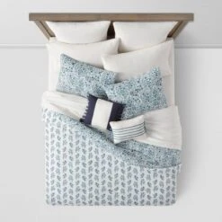 12pc Reversible Paisley Print Comforter & Sheets Set Blue/Dark Teal Blue - Threshold™ -Bedding Shop GUEST fe253a34 1700 4fed 8295 3a12639e7b99