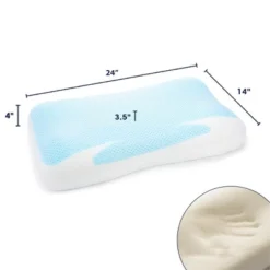 Cheer Collection Cooling Gel Memory Foam Pillow With Washable Cover - White -Bedding Shop GUEST ff4c2603 a087 4bd6 857d 9b42a8fd1040