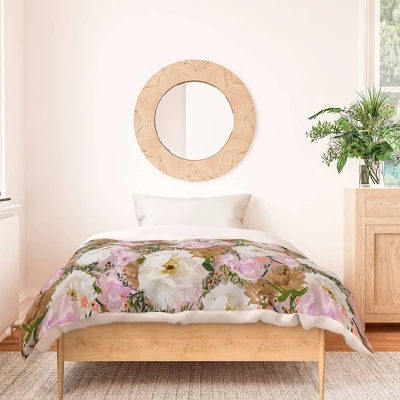 Deny Designs Alison Janssen Summer Bouquet I Duvet Cover Set Green 4 Deny Designs Alison Janssen Summer Bouquet I Duvet Cover Set Green - Image 2